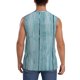thumbnail image 4 of Fotbe Turquoise Wooden1 Men's Camiseta sin Mangas Estampada para Hombres, Playera Casual para Gimnasio, Entrenamiento, Playa-Small, 4 of 7