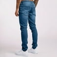 thumbnail image 4 of WTOBBY Men's Slim Fit Jeans with Functional Pockets Casual Trend Denim Trousers - Comfortable Stretch Long Pants Design for Streetwear and Daily Activity Wear Experience,Blue 30, 4 of 5