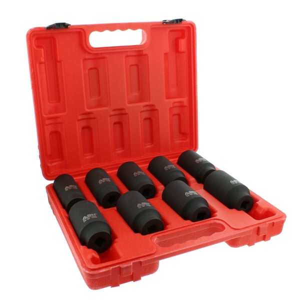 ABN Axle Nut Socket 1/2" Inch Drive 9Piece Metric Set for Vehicle 6pt