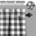 thumbnail image 5 of Kitchen Curtains 36 Inch Short - 3 Panel Set, Rod Pocket Window Curtain, 100% Polyester for Farmhouse, Cafe, Kitchen, Living Room, Bedroom, Rustic Buffalo Plaid & Geometric Design, Easy Wash, 5 of 6