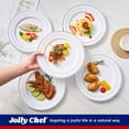 thumbnail image 4 of 10-Pack Plastic Plates Set, Disposable Dinner and Salad Plates with Silver Edge, Elegant for Weddings, Parties, and Holiday Supplies, Sturdy Tableware,6.3 Inch, 4 of 6