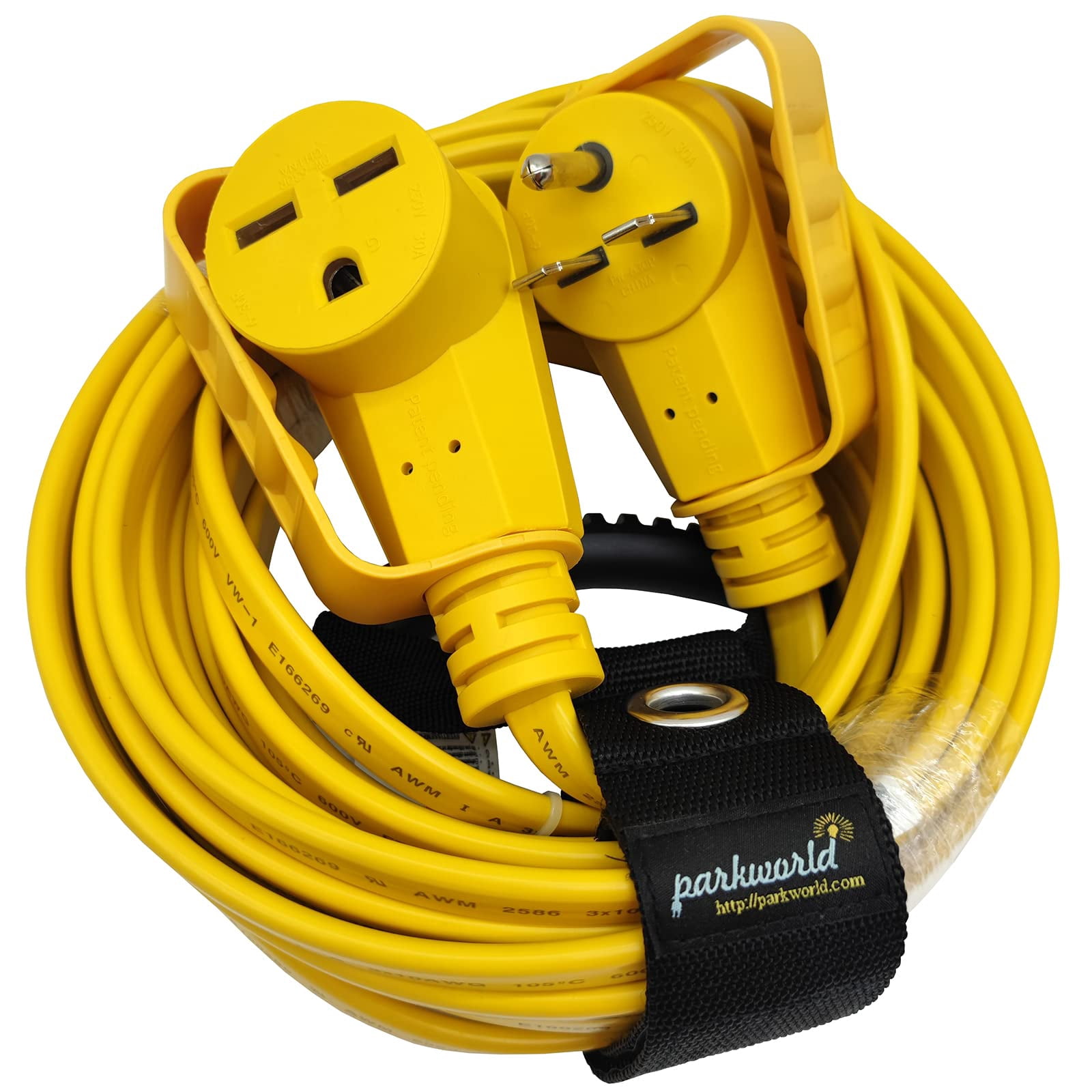 Parkworld 50ft NEMA 6-30 Extension Cord - 30A 250V Flat Cable For Welders & Heaters, Heavy Duty