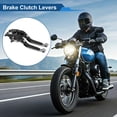 thumbnail image 2 of Unique Bargains Short Long Brake Clutch Levers for SUZUKI Hayabusa/GSXR1300 08-20 Adjustable Motorcycle Handlebar Brake Lever Aluminum Alloy Black Handle Titanium End, 2 of 7