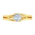 thumbnail image 3 of 1/2 Carat 4-Prong Set Diamond Solitaire Engagement Ring in 14K Yellow Gold (Ring Size 4.25), 3 of 5