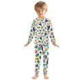 thumbnail image 6 of FORMRS Long Sleeve Top and Pants Pajama Set for Niños 2-Piece Sleepwear, Sizes 18M-8Y, Vibrant Toucans Pattern, 6 of 6