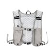 thumbnail image 3 of Chaleco para correr con correas de pecho ajustables, transpirable, para mujer y hombre, mochila de hidratación Gris, 3 of 9