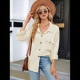 thumbnail image 4 of Blusas Informales de Larga Extragrandes con Botones y Cuello Halter para Mujer Albaricoque M, 4 of 10