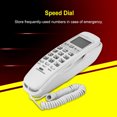 thumbnail image 4 of Wall Phone, Hanging Telephone, One-button  Built-in Dial Pad Call Search Practical Hotel Desktop Table for Home, 4 of 7