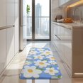 thumbnail image 4 of Blue Daisy Flower Green Leaves Pattern Kitchen Rug Mat,Kitchen Runner Rugs Non Skid Washable,Decorative Kitchen Floor Mats for Kitchen,Sink,Laundry,17"x47.2", 4 of 7