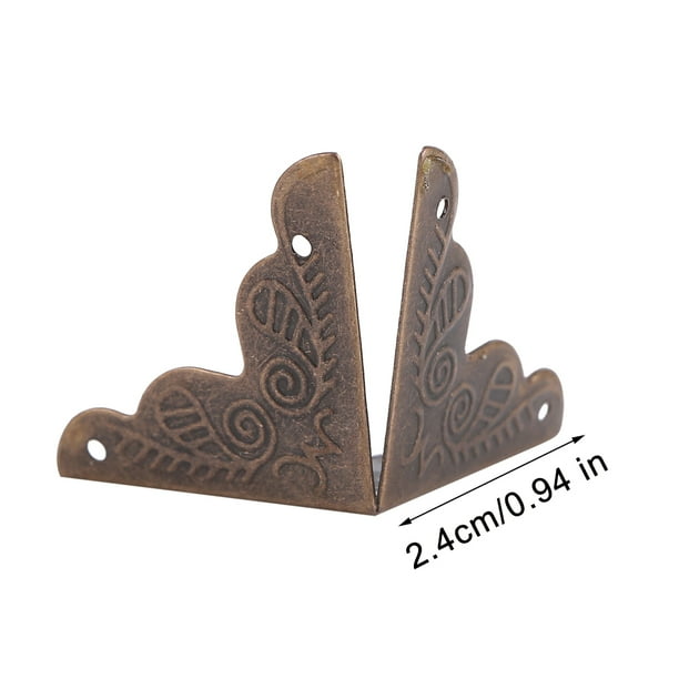 12 Piezas Protector de Esquina Metal en Forma de Triángulo, Esquineras de Laton para Decorativo de Caja Protector de Cubierta (Bronce) Protector de Esquinas Spptty decoración hogareña