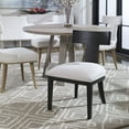 thumbnail image 3 of Uttermost Idris Modern Solid Wood and Fabric Armless Chair in Charcoal Black, 3 of 10