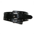 thumbnail image 2 of Nituyy Ceinture à Rivets Irrégulière pour Femmes, Ceinture Grand Ajustable en Cuir PU pour Robe, 2 of 6
