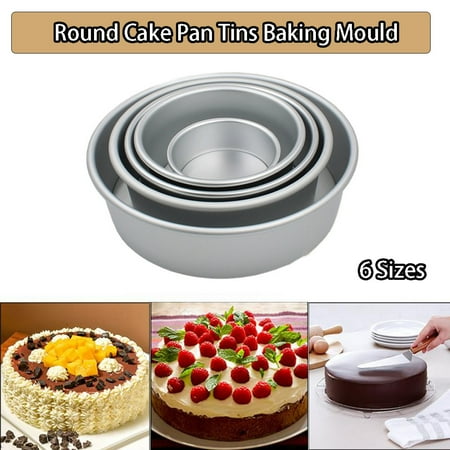 

tooloflife Round Cake Pan Removable Bottom for Round Cakes Cheesecakes Desserts Aluminum Alloy Size 4 inch-12 inch