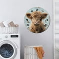 thumbnail image 7 of ZXCXRQFa Highland Cow Baby Wall Clocks Battery Operated 10 Inch Silent Non-Ticking Quiet Desk Clock Decor for Living Room Home Office School Kitchen, 7 of 7