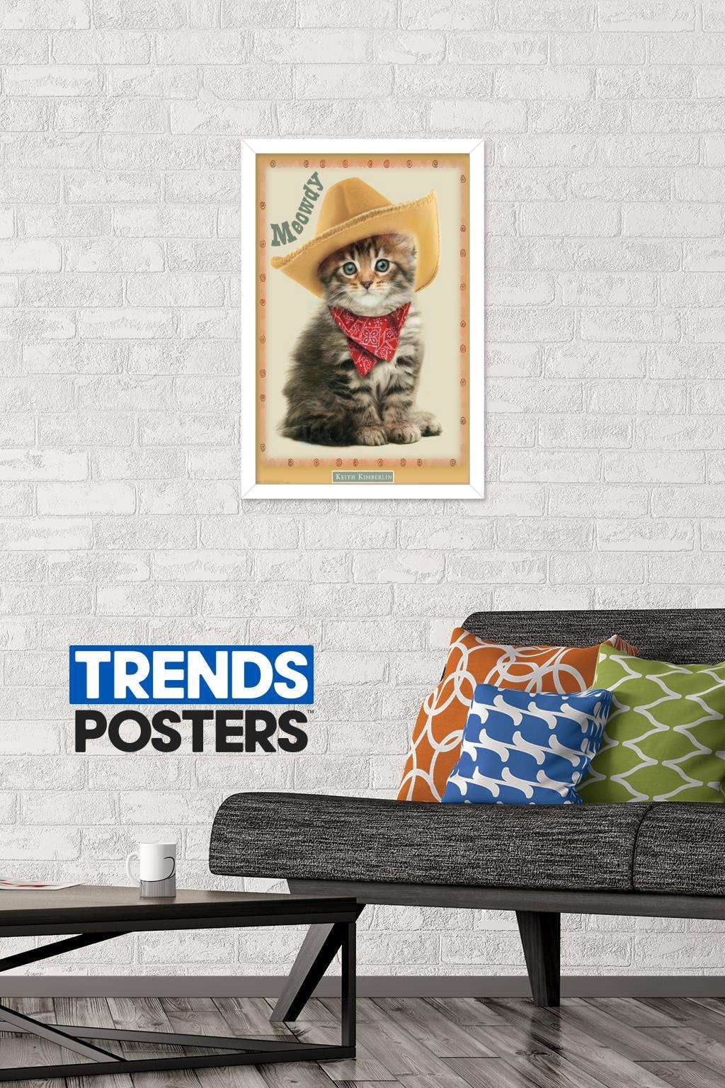 Keith Kimberlin - Kitten - Meowdy Wall Poster, 14.725" x 22.375", Framed