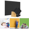 thumbnail image 2 of Paquete de 12 paneles de pared insonorizados, paneles absorbentes de sonido autoadhesivos de 12 x 12 x 0,4 pulgadas, para estudio de grabación, color negro, 2 of 5