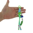thumbnail image 4 of Unique Bargains 1 Pc Stylish Beaded Knotted Lanyard with Feather Handbag Charm Decorative Keychain Green Blue, 4 of 5