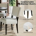thumbnail image 6 of Harper & Bright Designs 5 Pieces Round Dining Table Set for 4, Retro Kitchen Table and Chairs Set of 4 with Designed Base, Wood Dining Table with 4 Upholstered Chairs for Small Space, Espresso, 6 of 16
