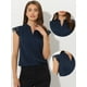 thumbnail image 2 of Blusa Básica Sin Mangas Con Cuello En V Para Oficina De Trabajo Para Mujer Azul Marino M, 2 of 5