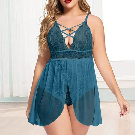 XWSHYW Pajamas for Women Set Summer Solid Color Lace Bra and Panty Sets Sexy Crew Neck Sleeveless Pajamas Deals of the Week Clearance