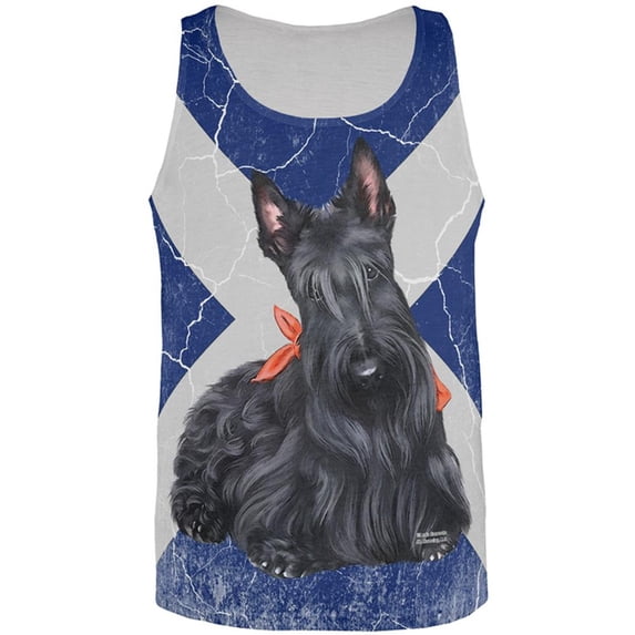 Scottish Terrier Live Forever All Over Adult Tank Top - 3X-Large