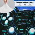 thumbnail image 4 of BlessLiving 3Pcs Game Controller Comforter Set Twin Size Gaming Bedding Set for Kids Boys Gamer, Blue, 4 of 8