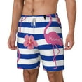 thumbnail image 2 of Balery Pink Flamingo Mens Swim Trunks Swim Shorts for Men Quick Dry Inseam Beach Shorts with Compression Liner Pocket-XX-Large, 2 of 9