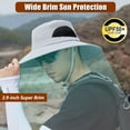 thumbnail image 3 of HOMEYA Wide Brim Sun Hat for Men & Women, Waterproof UV Protection Bucket Bonnie Cap Fishing Hiking Beach Garden, Light Gray, 3 of 9