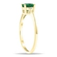 thumbnail image 2 of SZUL Women's Oval Shaped Emerald and Diamond Classic Band in 10K Yellow Gold, 2 of 5