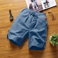 thumbnail image 1 of WILLBEST Pantalones Cortos Cargo para Hombre, Pantalones Cortos Casuales de Lino Ajustados para Hombre, Pantalones de Lino para Playa, Pantalones de Chándal Holgados., 1 of 2