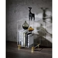 thumbnail image 2 of Fox Hill Trading Pure Decor Lucite and Acrylic End Table w/ 4 Gold Legs in Clear, 2 of 3