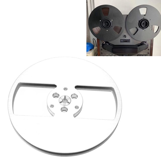 Carrete Vacío de 1/4 de 7 Pulgadas Sonido Clásico Moderno aleación de Aluminio Carrete de Recogida de Cinta de Pieza de Máquina de Apertura de 2 Orificios para TEAC