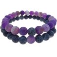 thumbnail image 1 of GHSDFBB Long Distance Relationship Bracelets Gemstone Matching Set Beaded Bracelet 8mm (2pcs), 1 of 6