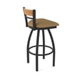 thumbnail image 2 of 881 Revelle 25" Swivel Counter Stool with Black Wrinkle Finish, Medium Back and Canter Saddle Seat, 2 of 5
