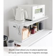 thumbnail image 3 of Yamazaki Home Front-Opening Countertop Storage Rack, White, Steel, No Assembly, 3 of 7