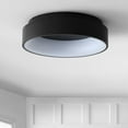 thumbnail image 2 of JONATHAN Y Ring 17.7" Integrated LED Metal Flush Mount Ceiling Light, Black, JYL7206B, 2 of 8