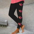 thumbnail image 2 of Feancey Lightning Sales Valentines Day Womens Workout Leggings with High Waist Tummy Control Yoga Pants Novelty Heart Print Tummy Control Tights Sportswear Black XXL, 2 of 7