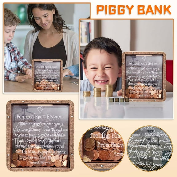 Lingouzi Personalized Wooden Coins From Heaven's Bank, Personalized Pennies From , Gifts For Men And Women, Home Decoration, Coin Boxes