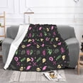 thumbnail image 2 of XMXT Throw Blanket, Halloween Cartoon Ghost Patterns Machine Washable Blankets for Sofa, 50 x 40 inches, 2 of 9