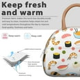 thumbnail image 3 of Lunch Bag Women Insulated Lunch Box Reusable Leakproof Large Cooler Tote for Healthy Eating Enthusiasts with Side Pockets for Work Office Picnic Sushi, 3 of 7