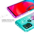 thumbnail image 5 of SOGA Quicksand Cover Cute Girl Phone Case Compatible for Moto G Stylus 5G Case, with Ring for Magnetic Car Mounts, Lanyard, Tempered Glass - Purple / Teal, 5 of 5