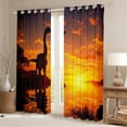 thumbnail image 2 of Dinosaur Curtains 30%-50% Blackout ,Jungle Animal Curtains & Drapes Dinosaur Birthday Decorations,Cute Dino Curtains Sunset Landscape Window Curtain 2 Panels 38"Wx45"L, 2 of 6