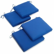 Blazing Needles 20-inch by 19-inch Twill Chair Cushion (Set of Four)-Color:Royal Blue