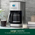 thumbnail image 4 of 14-Cup Coffee Maker, Programmable PerfecTemp Glass Carafe Coffee Machine with 1-4 Cup Setting, Brew Strength Control and Pause, Stainless Steel, 4 of 6