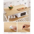 thumbnail image 5 of VASAGLE Kitchen Island with 3 Shelves, 39.4 Inches Kitchen Shelf with Large Worktop, Oak Color and White, 5 of 7