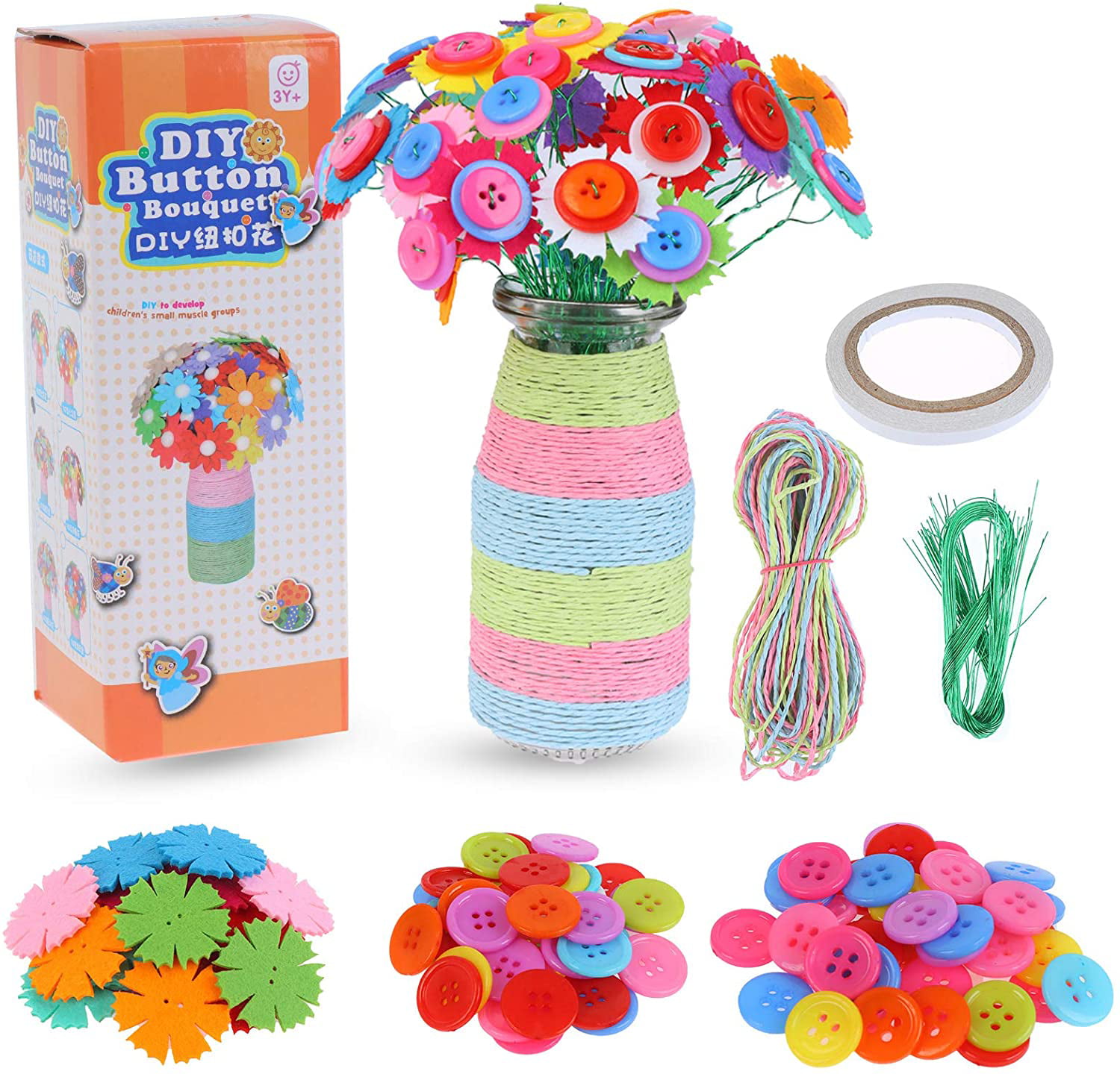 Refasy Flower Craft Kit for Kids Activities Projects Fun DIY Craft Kit for Children 