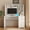 White, variant on imerelez Computer Desk with Hutch & Bookshelf,Wood Executive Desk Teens Student Desk Writing Laptop with Drawers,3 AC Outlets and 2 USB Charging Ports,Study Laptop Table for Home(White)