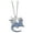 Aqua Blue, variant on Dragon Pendant Necklace Embellished w/Sparkling Rainbow Crystals & Comes with Jewelry Box, Great as Gifts