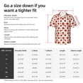 thumbnail image 3 of Cauagu Hand Drawn Tomatoes Print Hawaiian Shirt for Men,Casual Short Sleeve Button Down Shirts Summer Beach Men's Regular-Fit Short-Sleeve Print Shirt -3X-Large, 3 of 6
