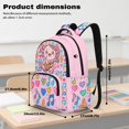 thumbnail image 7 of DISNIMO Axolotl Music Note Print Kids 17 Inch Backpack for Girls Lightweight School Bookbag with Side Pockets for Water Bottle, Girls Back to School Supplies, 7 of 7